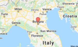 Map Bologna area Italy